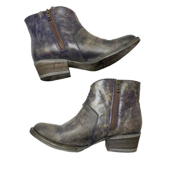 Corral Brown and Grey Star Round Toe Ankle Boots - Picture 2 of 12